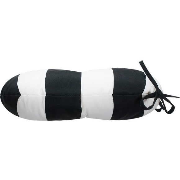 Outdoor Round Bistro Seat Cushion w/Ties, Fluffy Tufted Patio Chair Pad15"x15"x4 - Picture 2 of 4